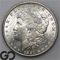 1891 Morgan Silver Dollar, BU++ Bid: 200