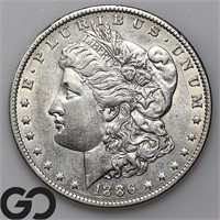 1886-O Morgan Silver Dollar, AU++ Bid: 225