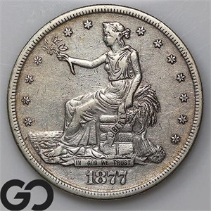1877-S Trade Dollar, XF+ Bid: 365 ** SCARCE!