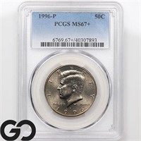 1996-P Kennedy 50c, PCGS MS67+ Guide: 50