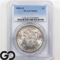 1883-O Morgan Silver Dollar, PCGS MS63 Guide: 100