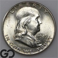 1949 Franklin Half Dollar, Gem BU Bid: 80