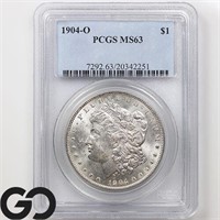 1904-O Morgan Silver Dollar, PCGS MS63 Guide: 100