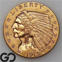1915 $2.5 Gold Indian Quarter Eagle