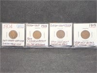 4- 1904 Indian Head Pennies