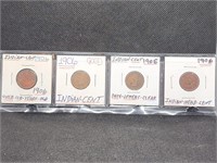 4- 1906 Indian Head Pennies