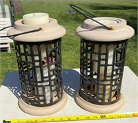 10in outdoor candle lanterns. Good condition