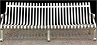(2pc) Long Painted Steel Commercial Park Bench