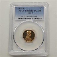 1979 S PCGS PR69DCAM TYPE 1 LINCOLN CENT PENNY