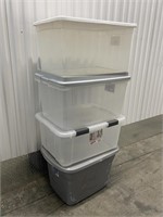 ASSORTED PLASTIC STORAGE TOTES STERILITE HEFTY