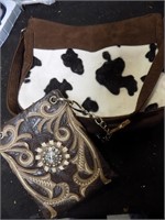 Cow purse and wallet