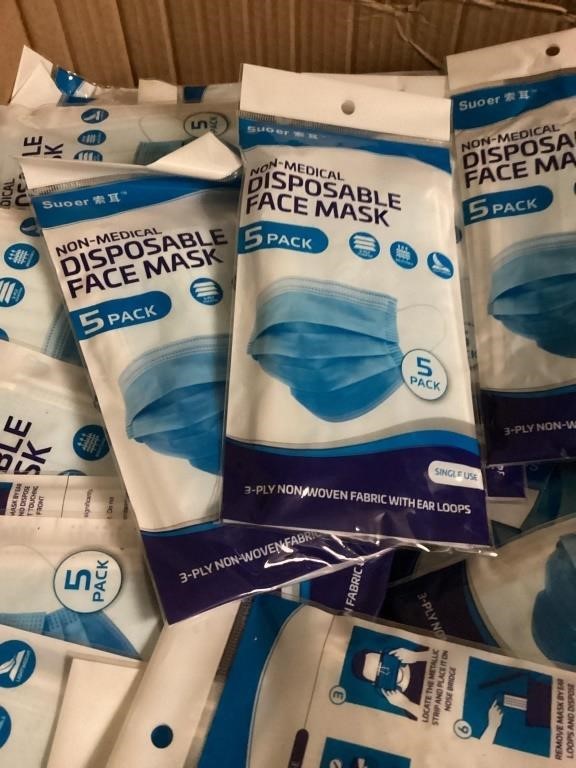 LOT OF 2500 Disposable Face Masks