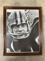 Jim Taylor signed framed photo, dimensions are