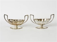 Oval Silver Plate Nut Bowls (2)