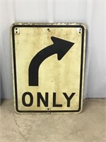 Metal Curve Only Sign