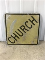 Metal Church Sign