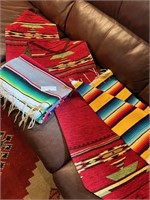 3 pcs Aztec Woven Table Runner w/tassels