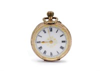 Antique 9ct rose gold ladies fob watch