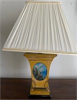 320 - TABLE LAMP W/ HANDPAINTED BASE