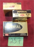 Ammunition 3 boxes   Imperial 250 Savage