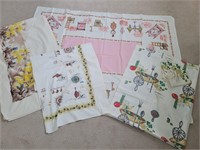 4 vintage tablecloths