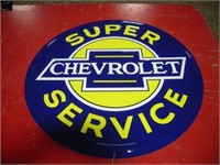 23.5" Round Chevrolet metal sign