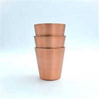 Copper colored planter pots