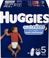 50-Pk Size 5 Huggies Overnites Nighttime Diapers