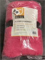 Plush Blanket Pink Full/Queen