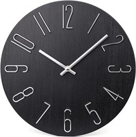 jomparis Wall Clock 12" Silent Non-Ticking Modern