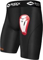 Shock Doctor Compression Shorts with Protective Bi