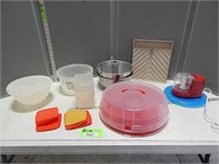 Microwave pan, storage containers, carry along ser