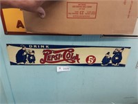 Pepsi-Cola Sign 3.75x21" Reproduction