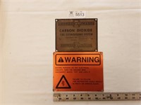 Warning Signs (2) 4.75x6" & 5x7" Original