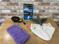 Shark mop pieces, travel iron, Hoover Vac Bags