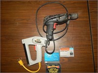 Stanley Staple Gun w/  Staples & Craftsman Drill