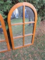 Window frame with mirror, 22 1/2 x 39 1/2