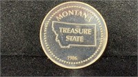 1986 Montana Big Sky Country 1oz .999 Silver