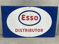 Original ESSO DISTRIBUTOR Enamel Sign - 1525 x