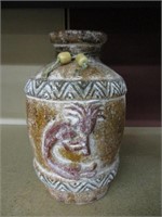 Decorative Ceramic Pot with Kokopelli design