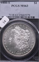 1880 S PCGS MS63 MORGAN DOLLAR