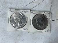 2 - 1922 Peace Dollars