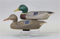 Ralph Johnston Pair of Hen and Drake Duck Decoys,
