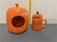 Rae Dunn Halloween Pumpkin & Mug