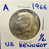 US 1966 Kennedy Silver Half Dollar