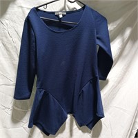 NY Collection Navy Blue Longsleeves Top