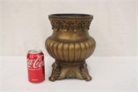 10.25" Heavy Gold Colored Composite Urn / Pot
