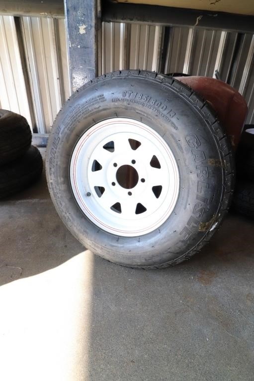 1 Trailer Tire on Rim ST185/80D13 - New