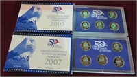 2005 & 2007 US STATE QTR PROOF SETS