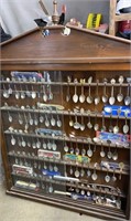 Tea Spoon collection in a 29x40x3in wood case -